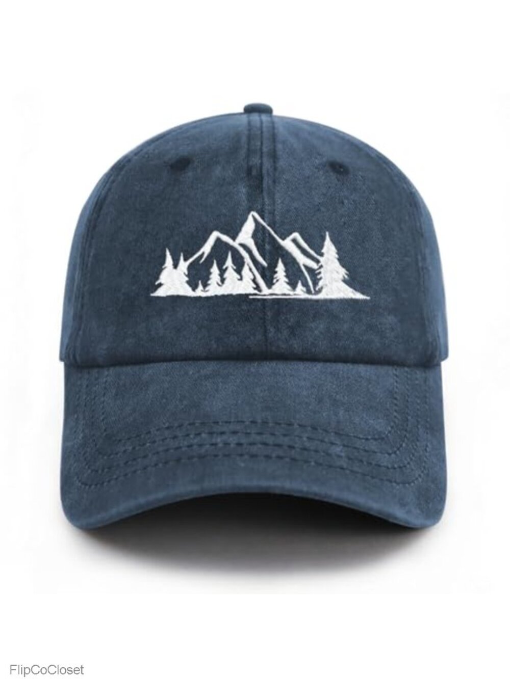 Cotton Embroidered Mountain Baseball Cap Adjustable Unisex Dad Hat Outdoor